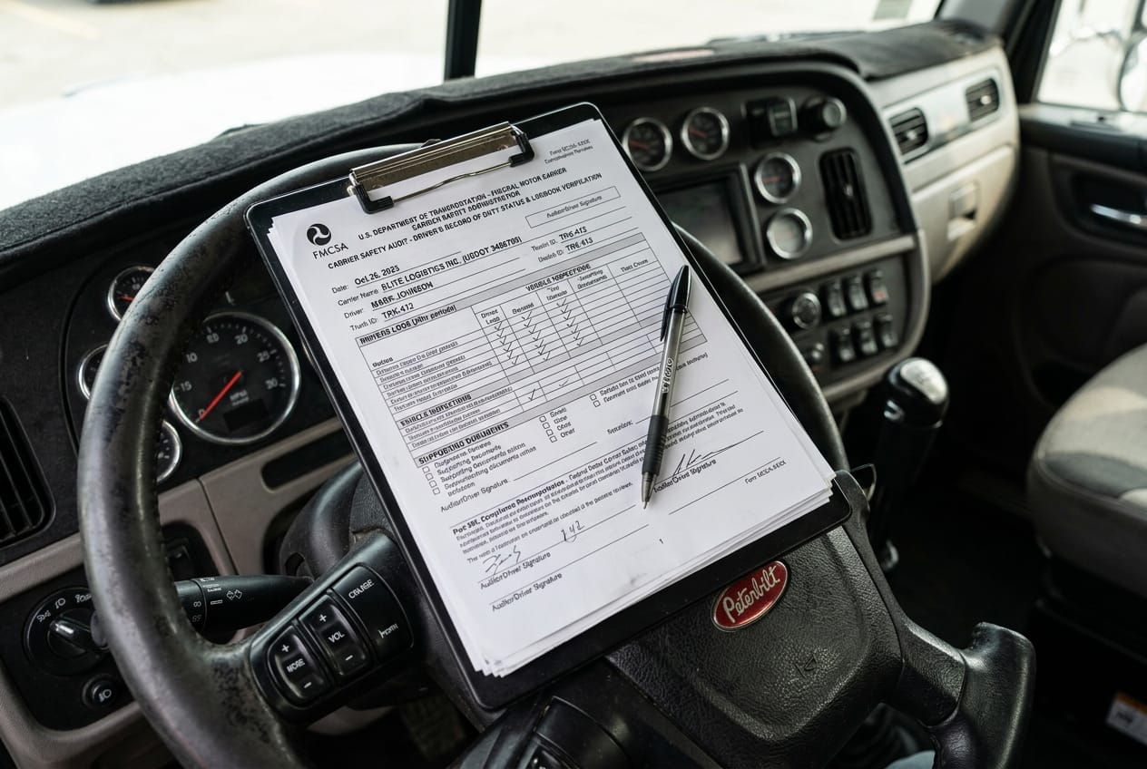 DOT compliance files and research benchmarks binder