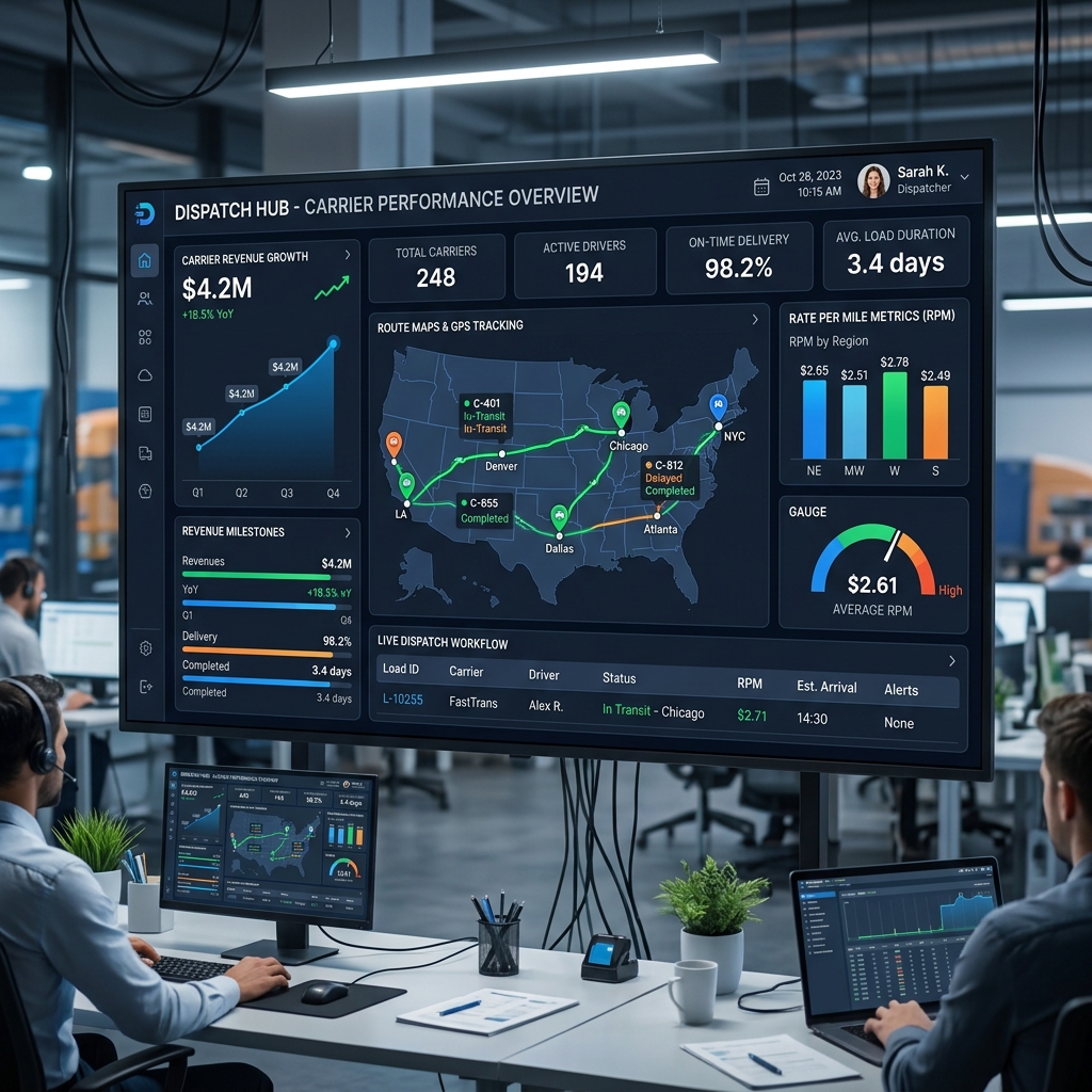 Benefits comparison of professional truck dispatch versus self-dispatch