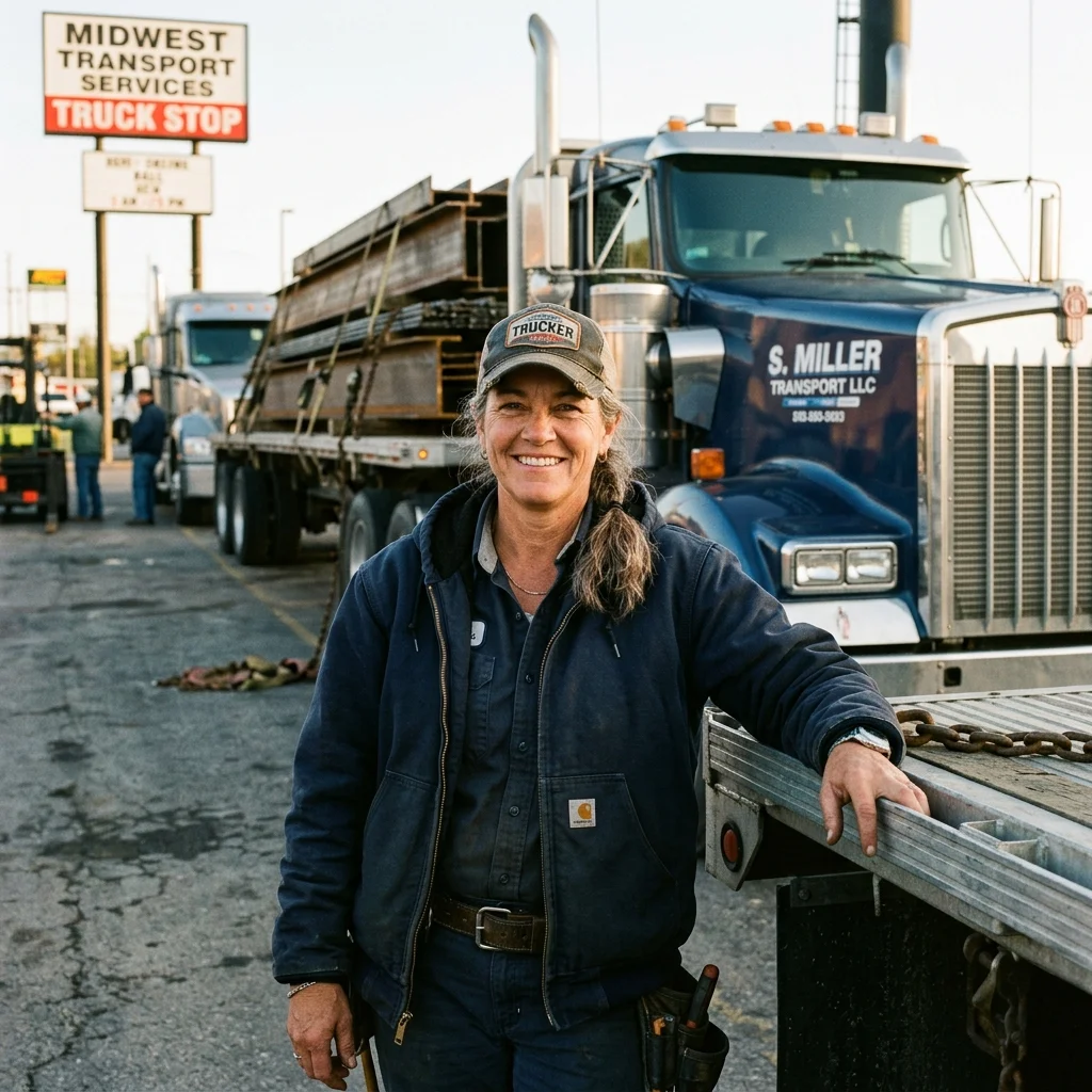 Photo of Helen W., Flatbed Owner Operator