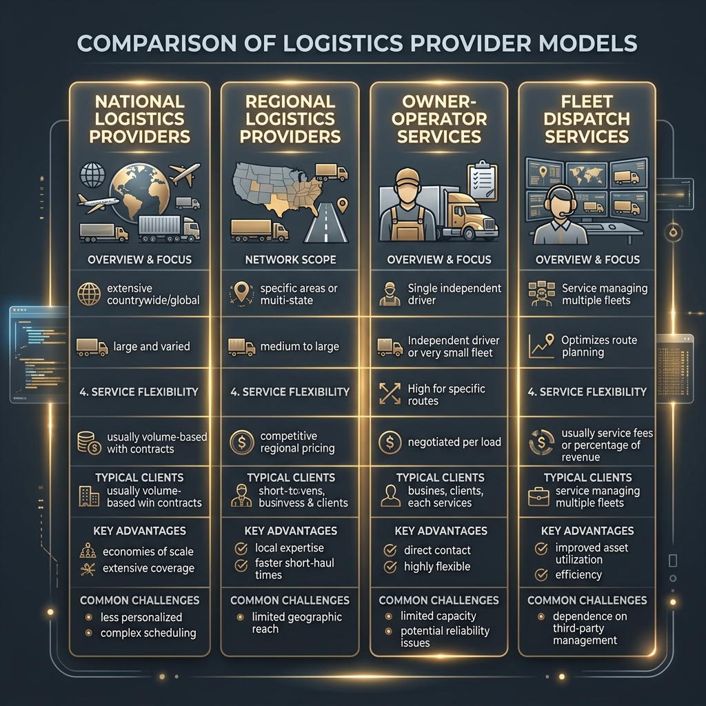 Types of truck dispatch companies for Texas carriers